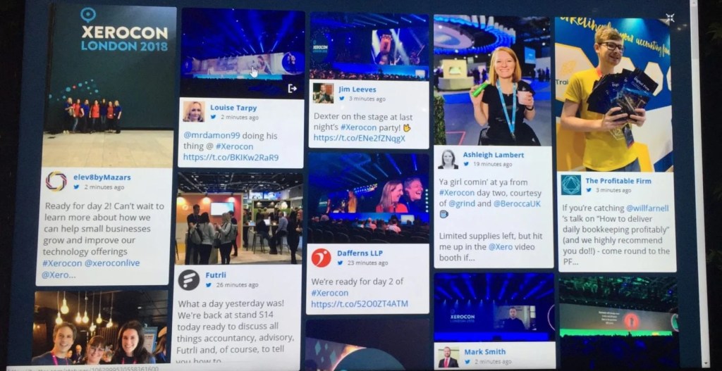 social media wall ideas